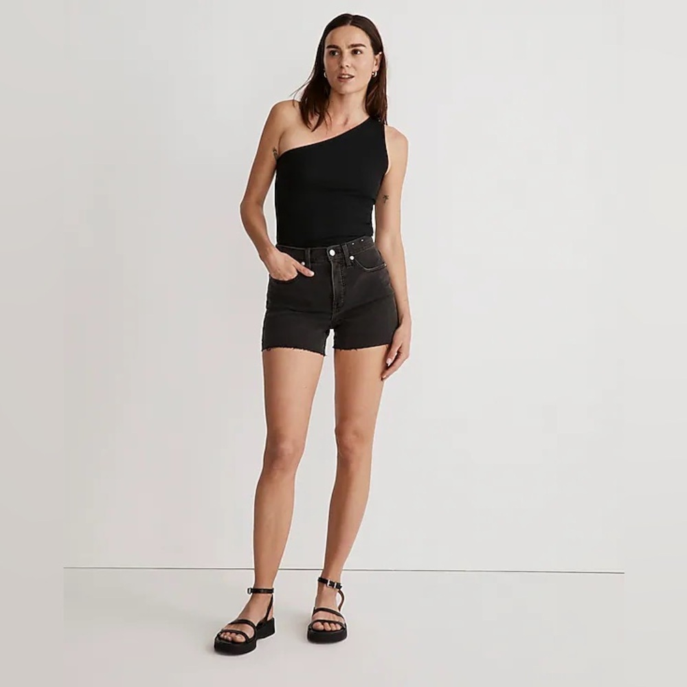 Madewell. Black jean shorts. Sz 30. High rise. Like new.